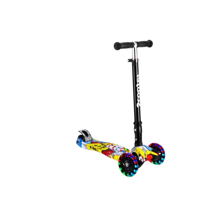Scooter Aluminio De 4 Ruedas Ilumindas Diseño - PS-0