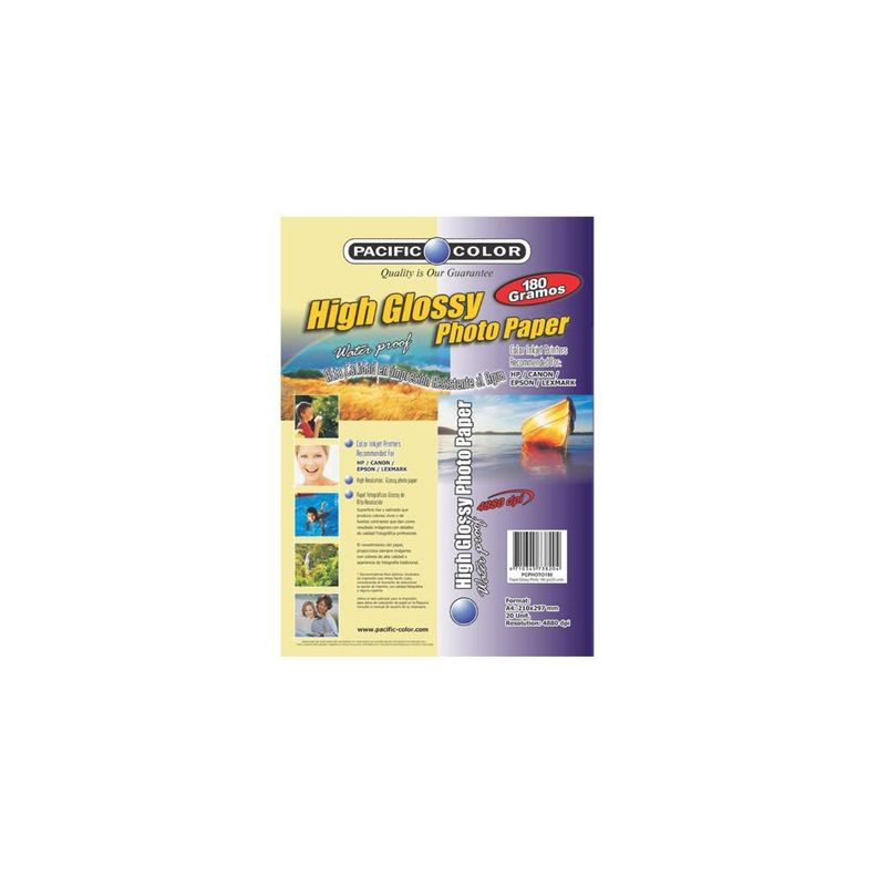 20 Hojas Papel Fotográfico Glossy 180grs A4 - PuntoStore-0