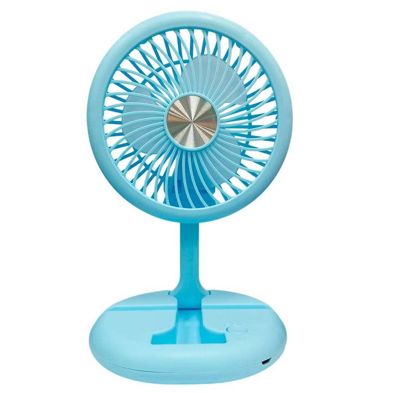 Mini Ventilador Plegable De Mano Recargable Azul - PS-0