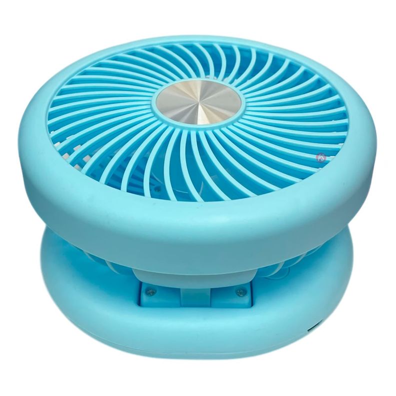 Mini Ventilador Plegable De Mano Recargable Azul - PS-1