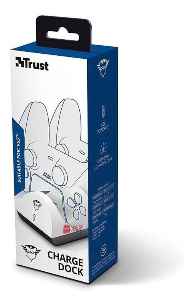 Base Dock De Carga Doble Joystick Ps5 Gxt 254 Trust - Ps-3