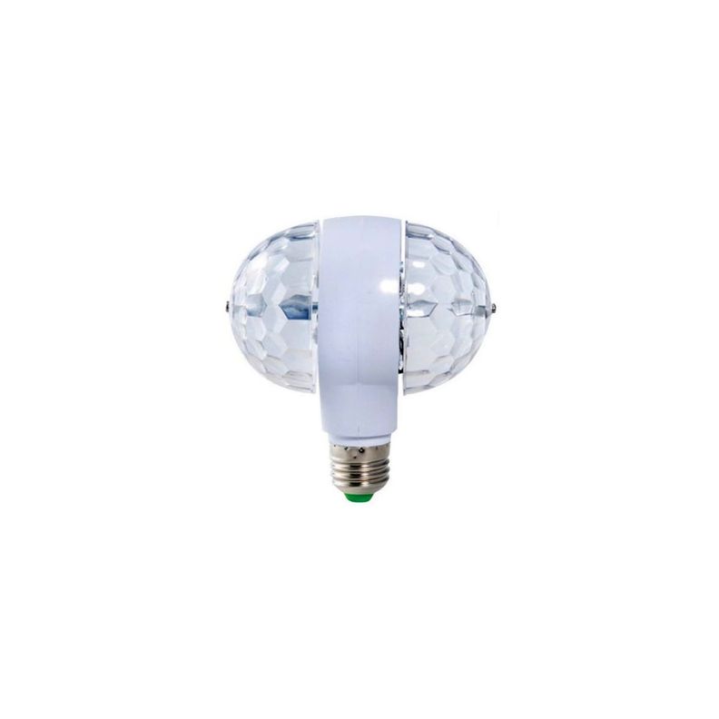Luz Ampolleta Fiesta Giratoria Doble Color Rgb - PuntoStore Blanco