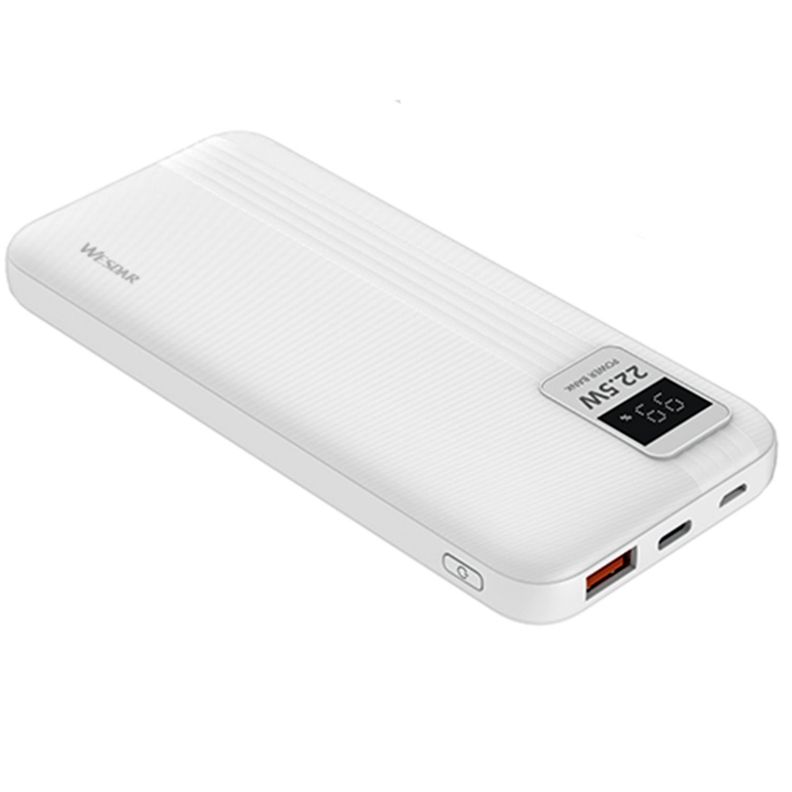 Power Bank 10000mAh 22.5W + 2 Cables Incluidos Blanco - PS-0