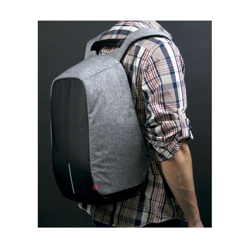 Mochila Antirrobo Impermeable Usb Color Gris - Ps-3