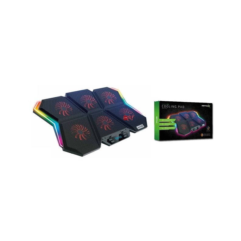 Base 6 Ventiladores Notebook Gamer Pro Reptilex - Ps-1