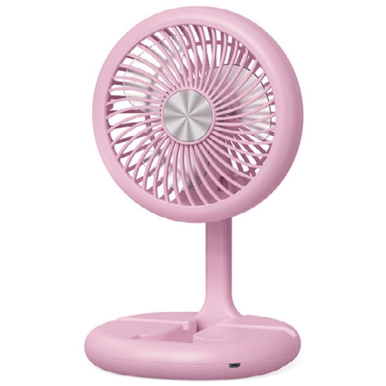 Mini Ventilador Plegable De Mano Recargable Rosa - PS-0