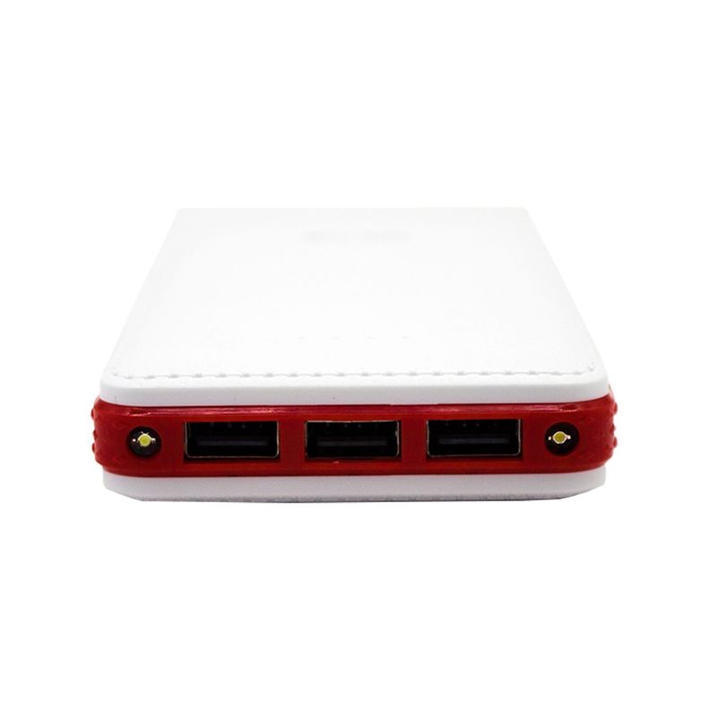 Power Bank Cargador Portátil 17000Mah 3 Usb Rojo - PuntoStore-2