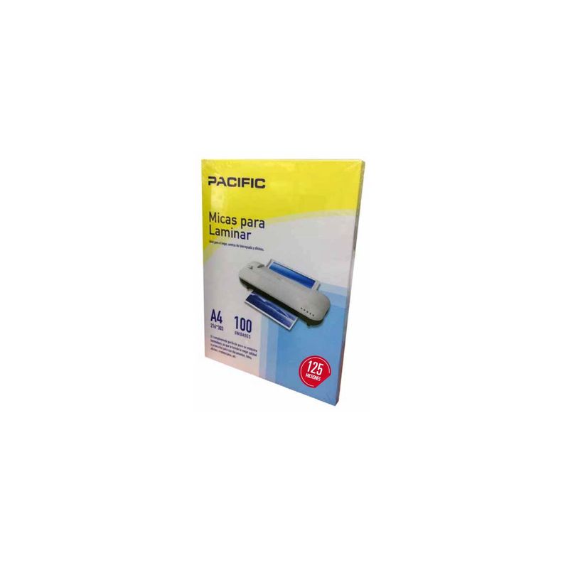 100 Laminas Micas Termolaminadora A4 125 Micrones - Ps-0
