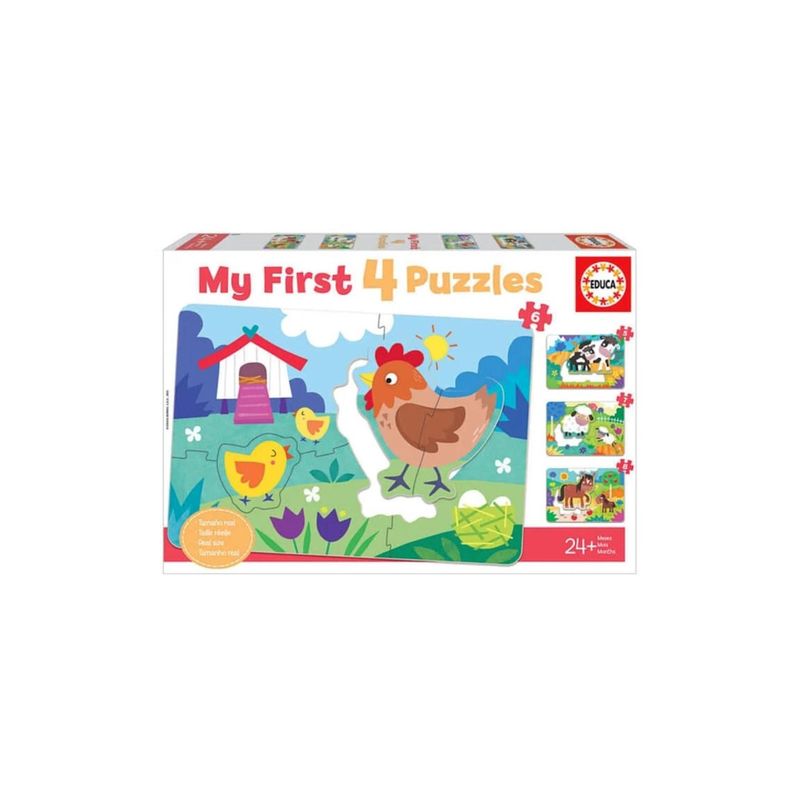 Puzzle Infantil Mama Gallina (My First 4 Puzzles) - PS Blanco