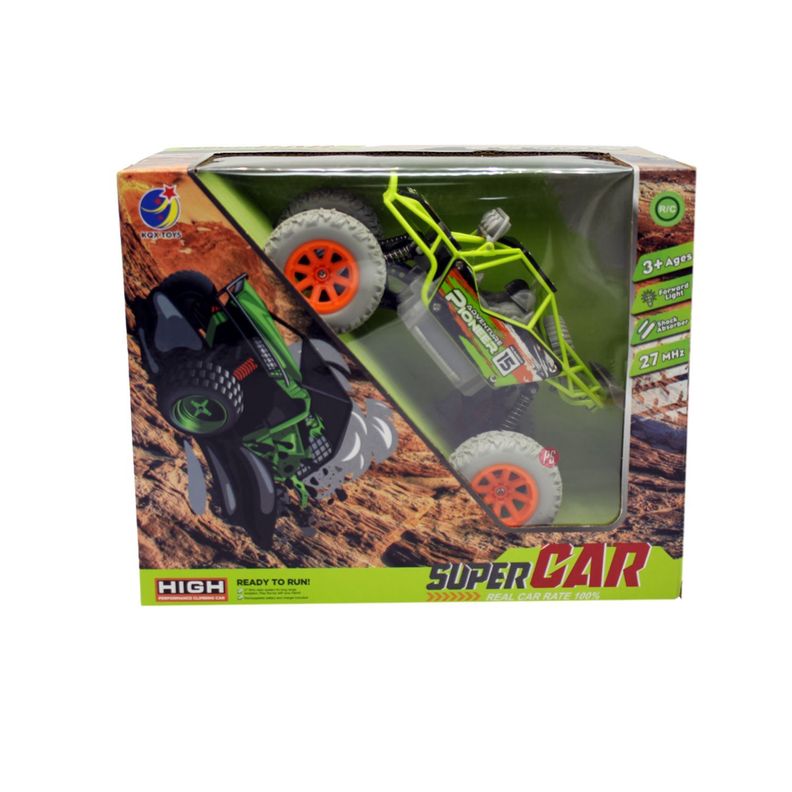 Vehículo Todo Terreno Juguete RC Luz y Batería Recargable Verde - PS-2