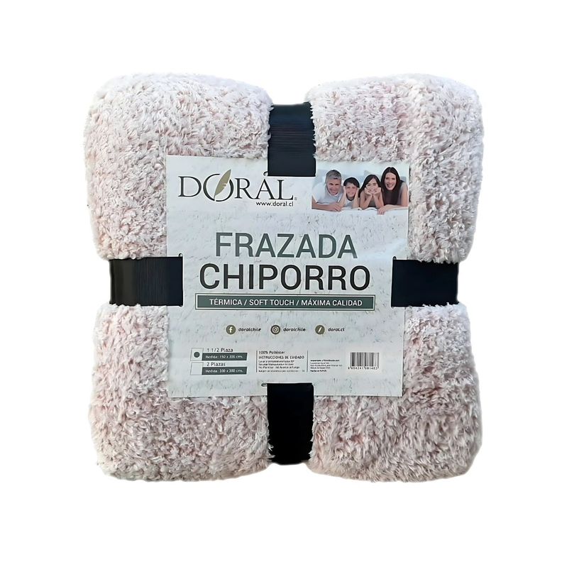 Frazada Chiporro Two Tones 1.5 Plazas Colores Claros - PS-0