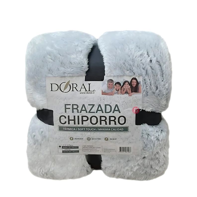 Frazada Chiporro Two Tones 1.5 Plazas Colores Claros - PS-1