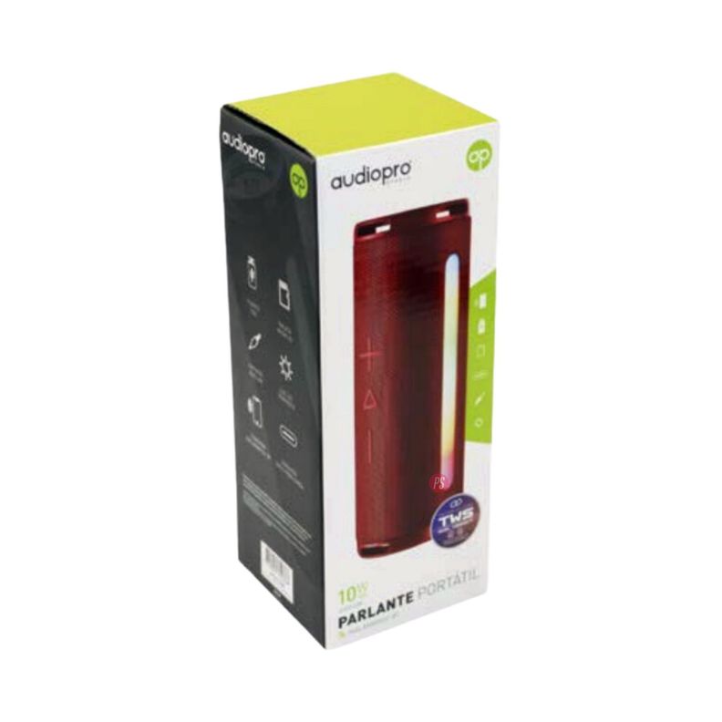 Parlante Bluetooth Rgb Tws 10w Color Negro - Ps-1