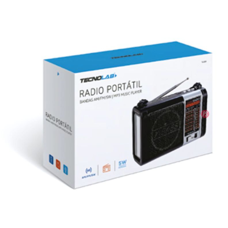 Radio Portátil AM/FM/SW/USB/SD Panel Solar recargable - PS-1