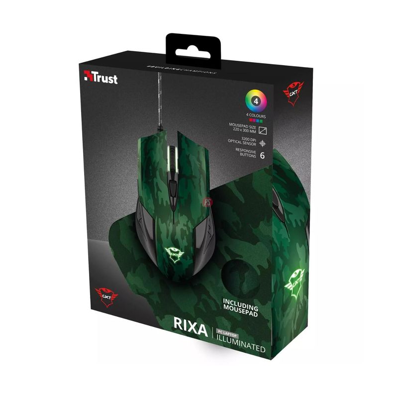 Mouse Gamer Y Mouse Pad Gamer Gxt 781 Rixa - PS-5
