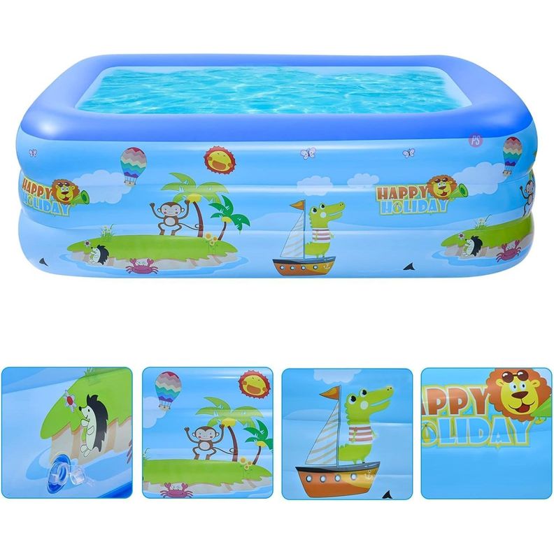 Piscina Inflable 115x85x56cm Con 3 Anillos Diseño - PS-2
