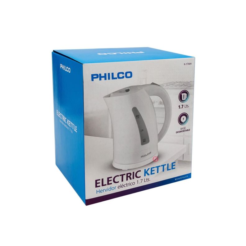 Hervidor Eléctrico 1.7lts Philco 2200w Color Blanco - Ps-2