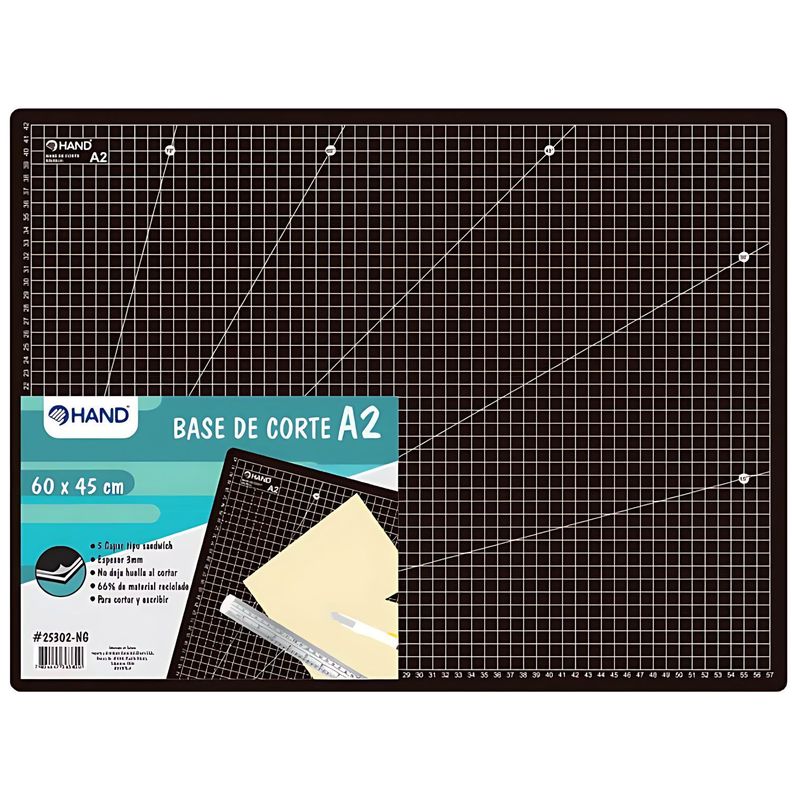 Base De Corte A2 60x45cm 3mm Negro - PS