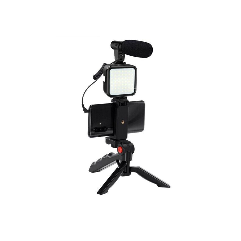 Trípode Celular Con Iluminación Y Micrófono - PuntoStore-0