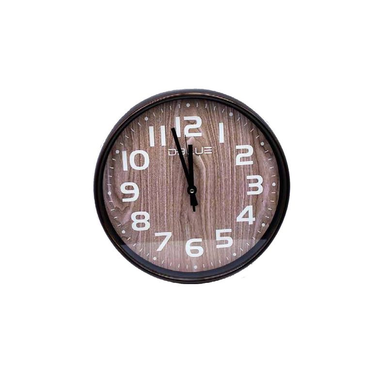Reloj De Pared 12 Pulgadas Fondo Diseño Madera - PuntoStore-0