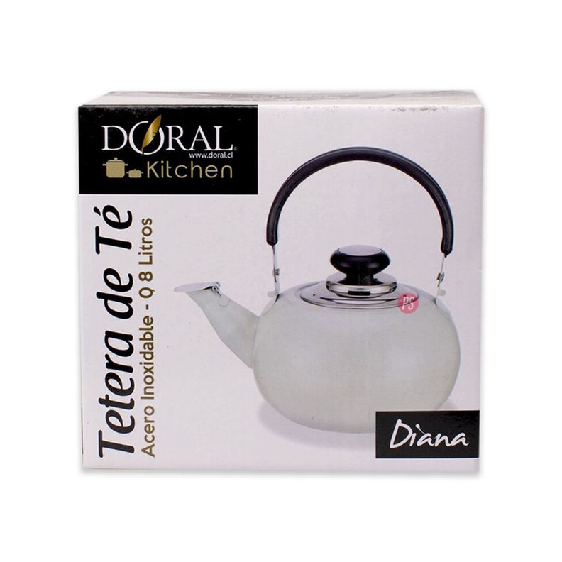 Tetera De Acero Inoxidable 800ml Color Marfil - PS-4