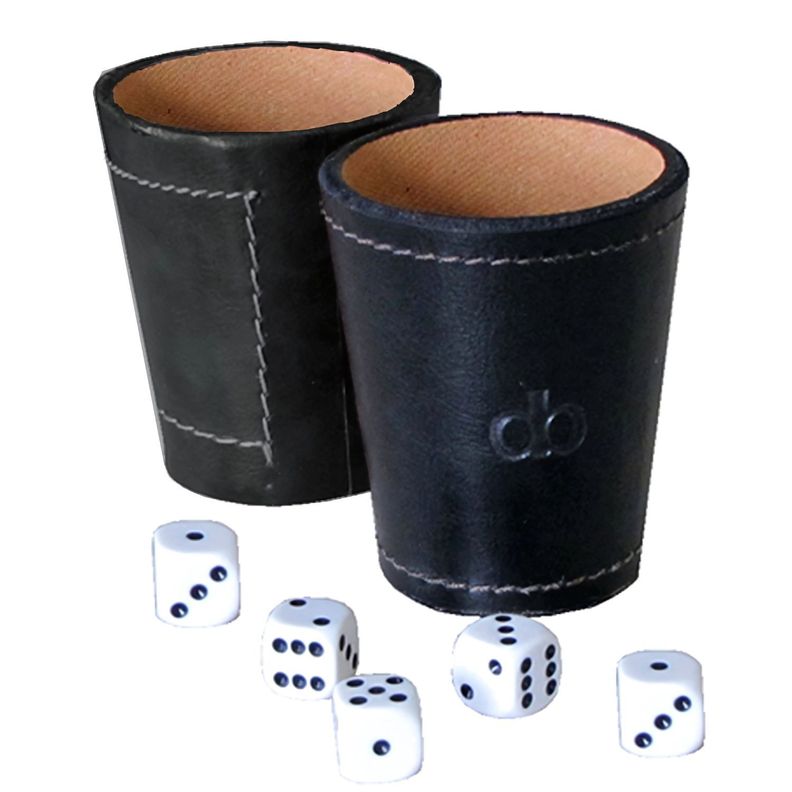 Vaso Cacho Cuero Incluye 5 Dados Dommo Burano Negro - PS-0