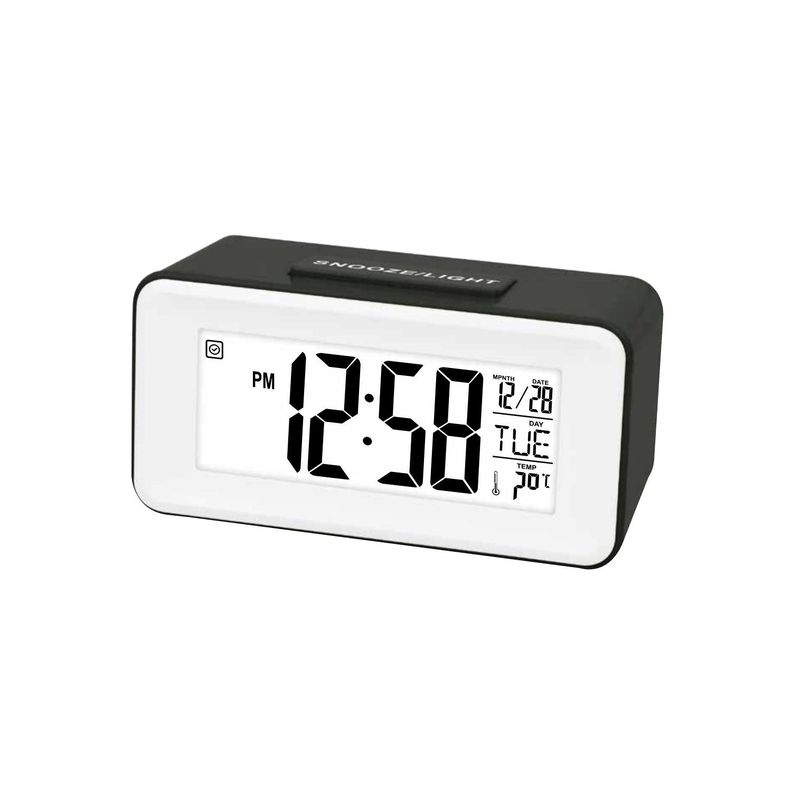 Reloj Despertador Digital Pantalla Lcd Color Negro - PuntoStore-0