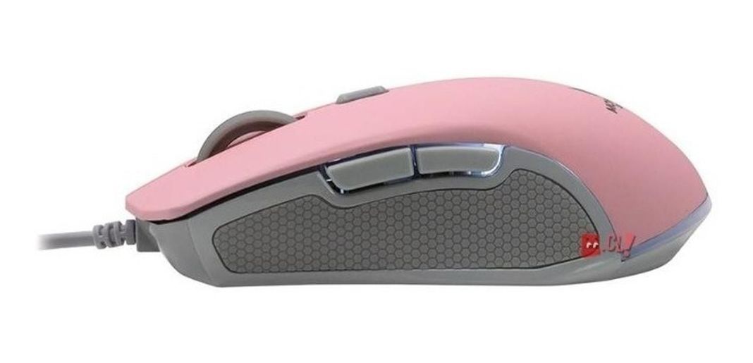 Mouse Gamer Monster Girl Playful Rosado 6400dpi Rgb - Ps-2
