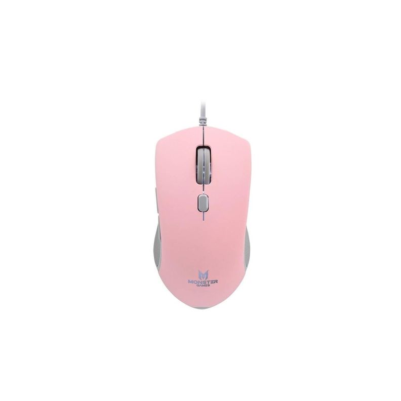 Mouse Gamer Monster Girl Playful Rosado 6400dpi Rgb - Ps-0