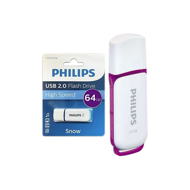 Pendrive 64gb Philips Usb 2.0 Snow - PuntoStore-1