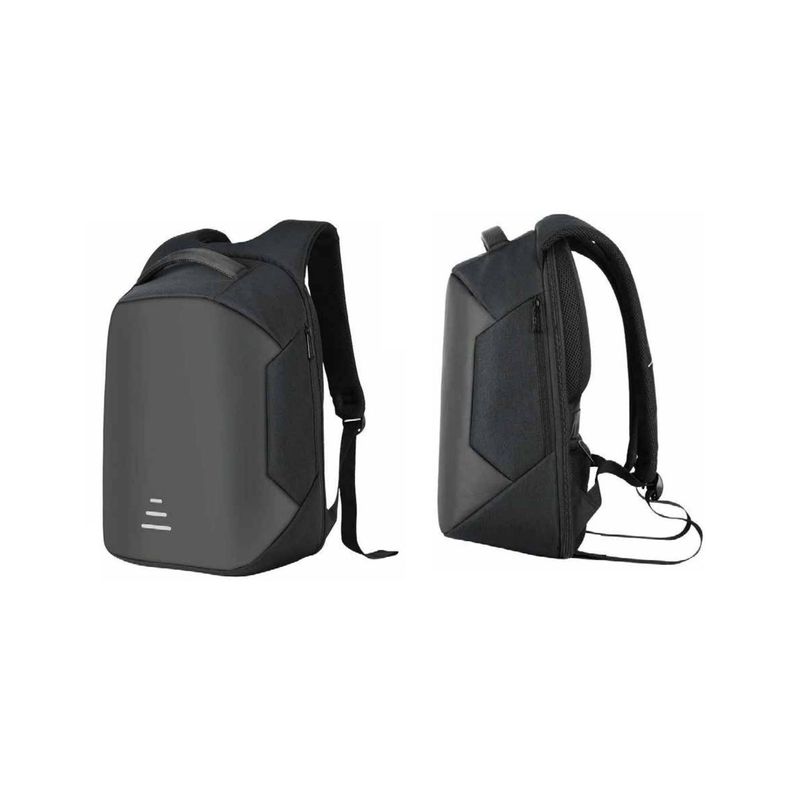 Mochila Antirrobo Impermeable Usb Gris - Puntostore-1