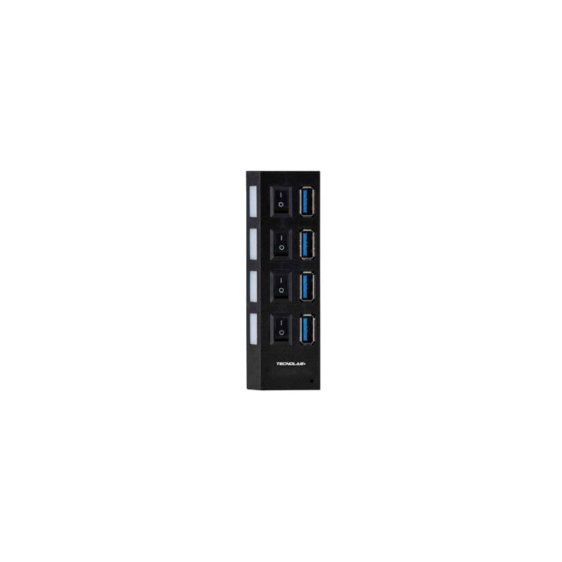 Hub Usb 4 Puertos 2.0 Con Interruptor Encendido - Puntostore-0