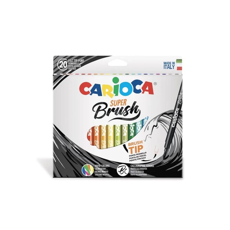 Plumones Super Brush 20 Colores Carioca - PS-0