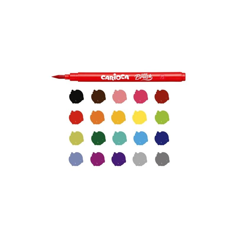 Plumones Super Brush 20 Colores Carioca - PS-2