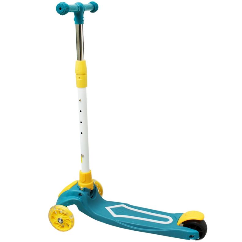 Scooter Plegable Amarillo de 4 Ruedas Iluminadas - PS-0