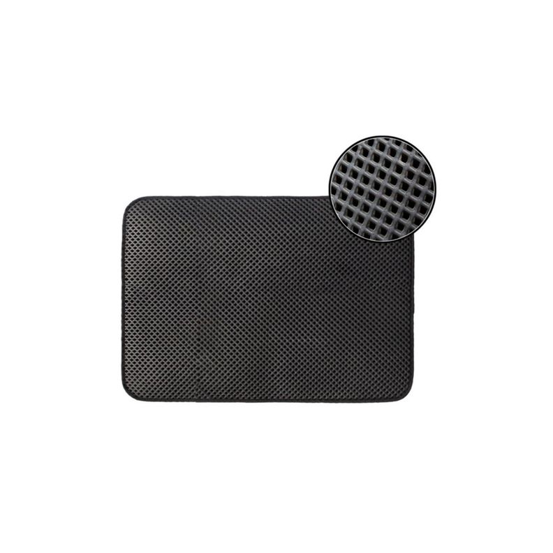 Alfombra Para Gatos Salida Arenero Impermeable - PuntoStore Negro