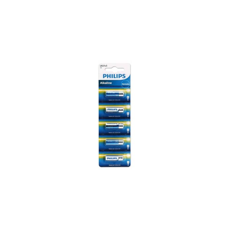 Blíster 5 Pilas Alcalinas 27A 12v Philips - Puntostore-0