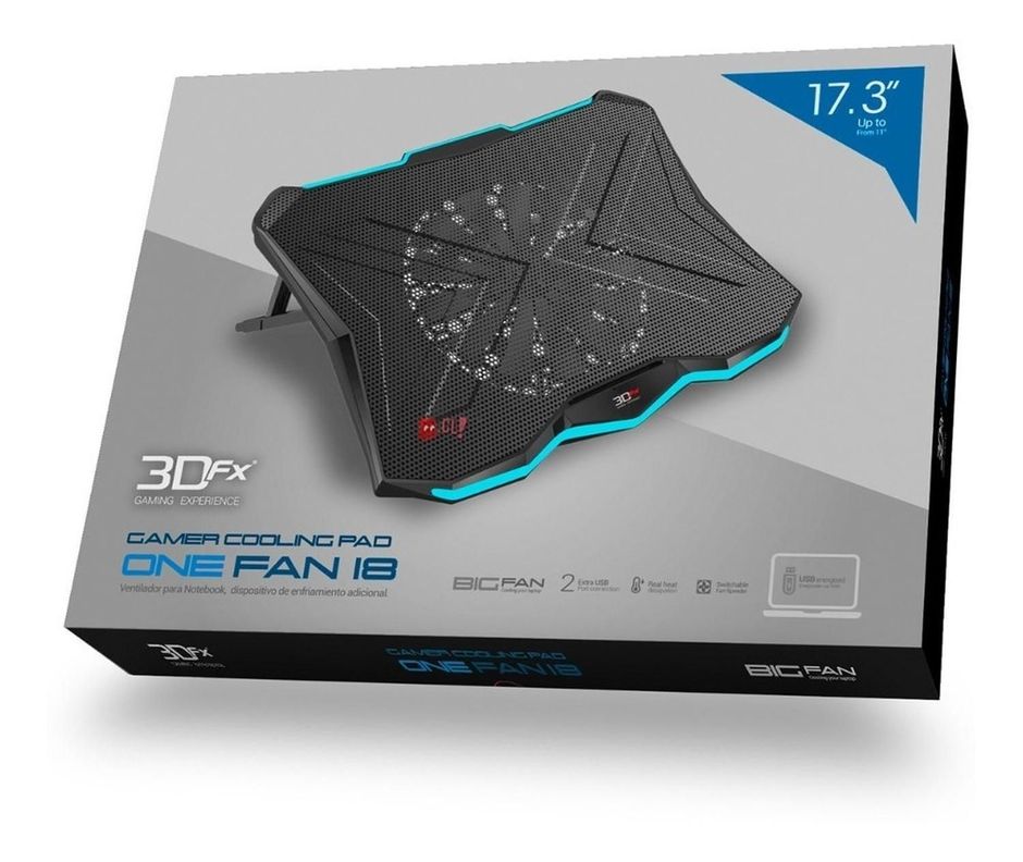 Base Ventilador Notebook Gamer 17,3 Pulgadas One Fan 18 - Ps-1