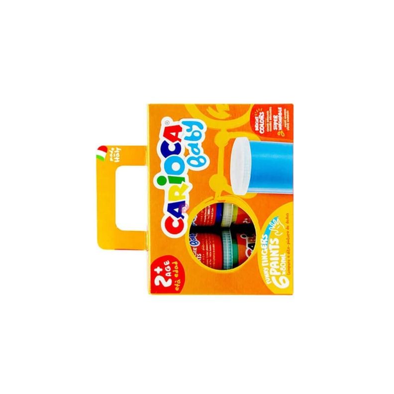 Temperas Para Pintar Con Dedos 6 Colores Carioca - PS-1