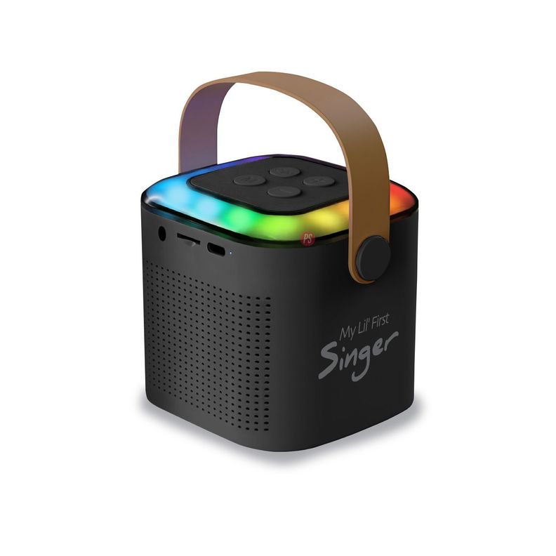 Parlante Karaoke Rgb Con Micrófono Inalámbrico Negro - PS-1