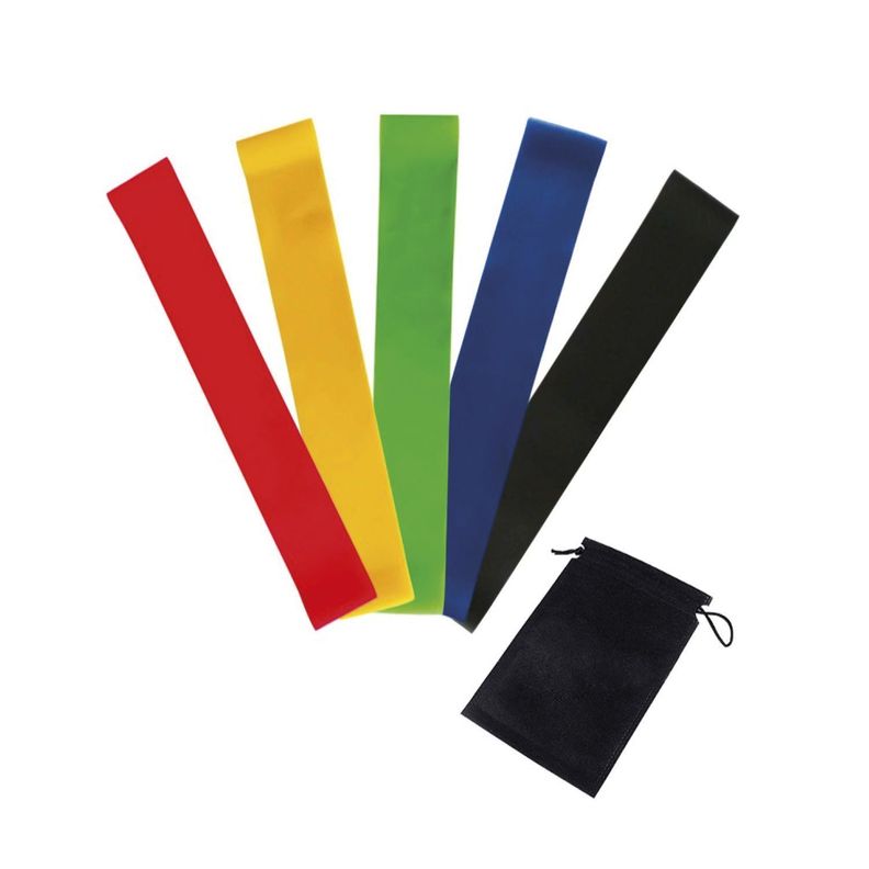 Pack 5 Bandas Elasticas Con Bolsito Para Entrenamiento - PuntoStore
