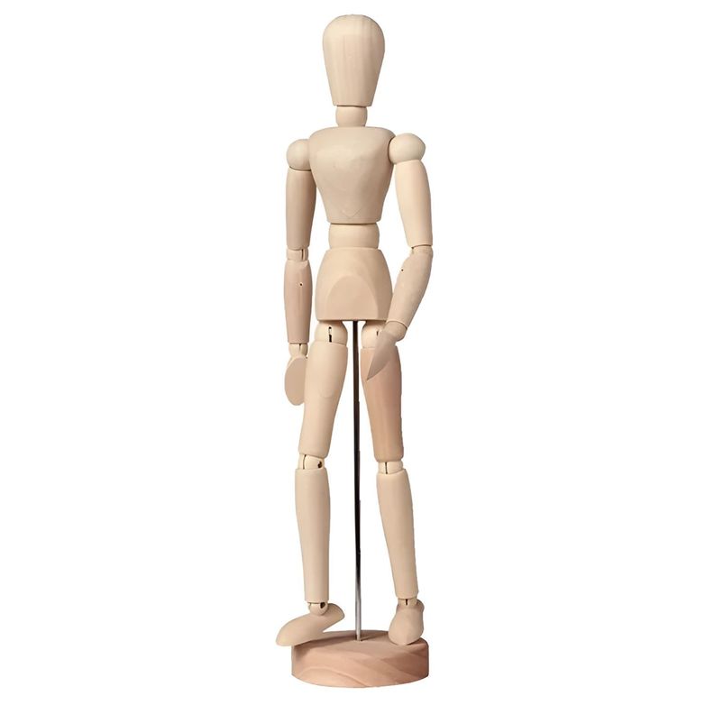 Maniquí Articulado Masculino 30cm De Madera - PS-0