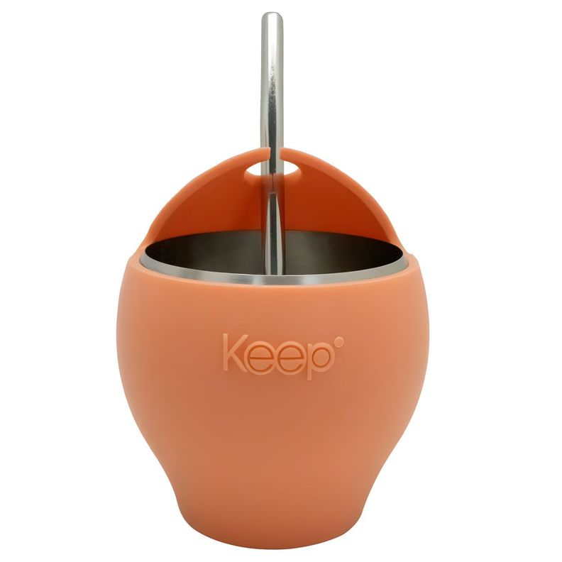Mate Acero Inoxidable 230ml con Bombilla Coral PS