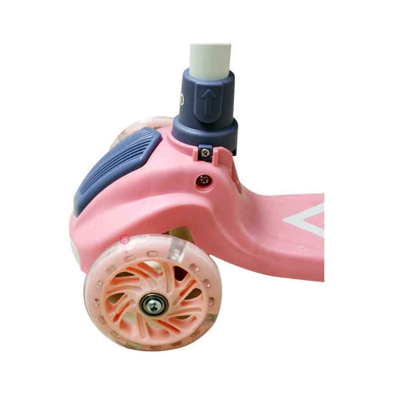 Scooter Plegable Rosado de 4 Ruedas Iluminadas - PS-1