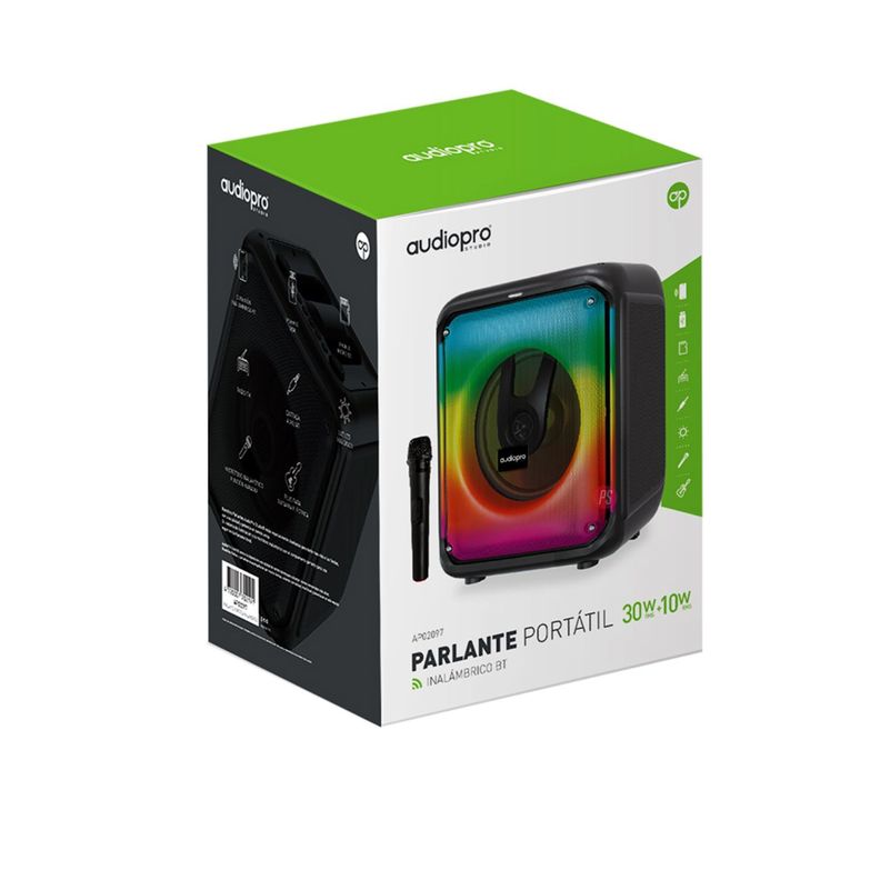 Parlante Karaoke Bluetooth Micrófono E iluminación Rgb - PS-1