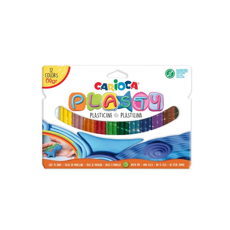 Plasticina 12 Colores 150grs Carioca - PS Blanco
