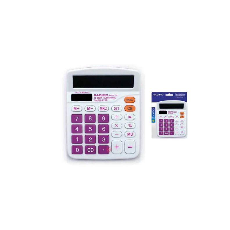 Calculadora Electrónica 12 Dígitos Morado - PS-1