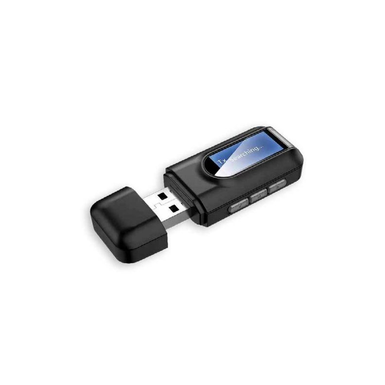 Transmisor Bluetooth Y Receptor Con Conexion Usb - PuntoStore Negro