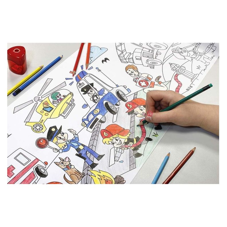 Adhesivo Para Colorear Diseño Bomberos 4mts - Ps-1