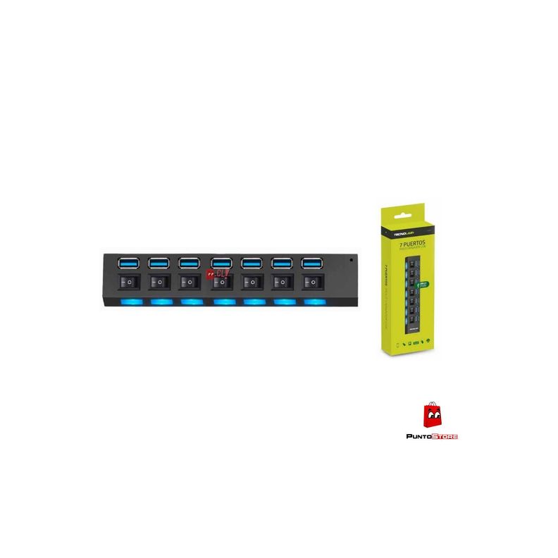 Hub Usb 7 Puertos Con Interruptores Independientes - PS-2